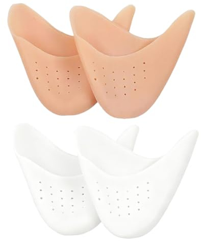 LUDHEP Proteggi dita piedi, 4 Paia Salvapunte in Silicone, Piede Suggerimento Manicotto Per Proteggere Piedi, Copri Dita Salvapunta per Scarpe a Punta Ballet e Danza Classica