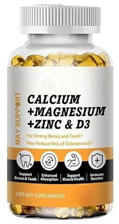 Calcium Magnesium Zinc Gummies-with Vitamin，Strengthen Bones and Teeth, Boost Energy, Non-GMO，for Women Men