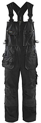 BLÅKLÄDER Latzhose Multifunktion Schwarz C52, Arbeitskleidung für Erwachsene Männer, Unisex, L, 46, Schwarz