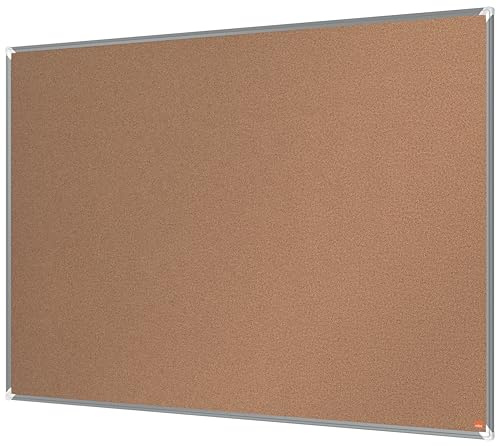 Nobo Kork-Notiztafel, 100 x 150 cm, Aluminiumrahmen, Selbst heilende Korkoberfläche, Eckmontage, Premium Plus, Naturbraun, 1915182