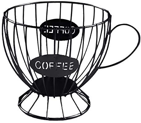 KAMAY Coffee Capsule Basket Coffee Cup Basket Coffee Pod Organizer Holder Coffee Pod Holder Coffee Accessories (Black)