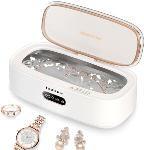 Nettoyeur à ultrasons 45 kHz - Nettoyeur à ultrasons pour lunettes, montres, bijoux, bagues, colliers, pinceaux de maquillage