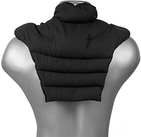 Nackenhörnchen HWS - Nacken + Schultern + Rücken - schwarz - Dinkelkissen - Nackenkissen Wärmekissen - Körner-Dinkel-Kissen Nacken Schulter