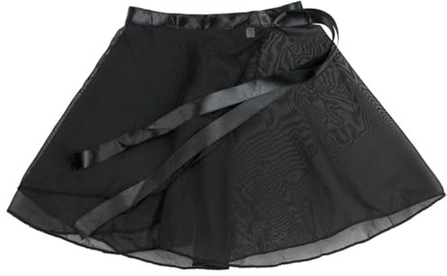KSJEHW Falda de Abrigola de Ballet Danza, Gasa para Ballet, Corbata de Cintura Ajustable de Gasa para niñas niños y Mujeres(Negro, S)