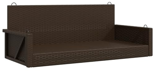 vidaXL Gungbänk brun 119x56x48 cm konstrotting