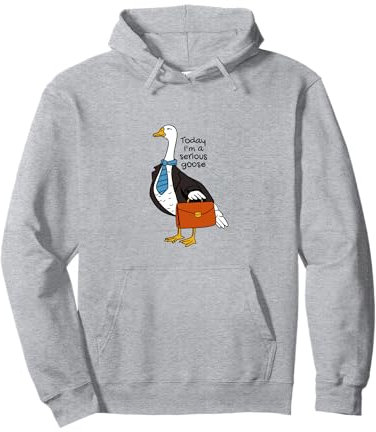 Gans im Anzug, mit einem Koffer, heute bin ich eine ernste Gans Pullover Hoodie