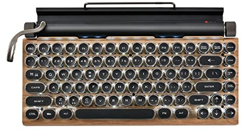 Richeyty Retro Mekanisk Tangentbord Bluetooth 83 Tangenter för Laptop Gaming PC