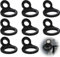 8 pz Ancoraggi di Ancoraggio, Anelli di Fissaggio Inox, Anello di Ancoraggio con Anello di Ancoraggio O-Ring di Colore Nero per Il Montaggio in Garage, Officina, Camion, rimorchio, Golf Cart