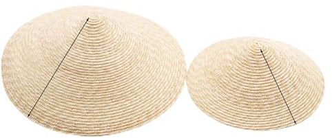 ZWTPGKRD Cappello da donna a tesa larga per il sole tradizionale orientale di paglia cappello a cono di paglia da giardino cappello da pesca con, Beige: bambini, Taglia unica