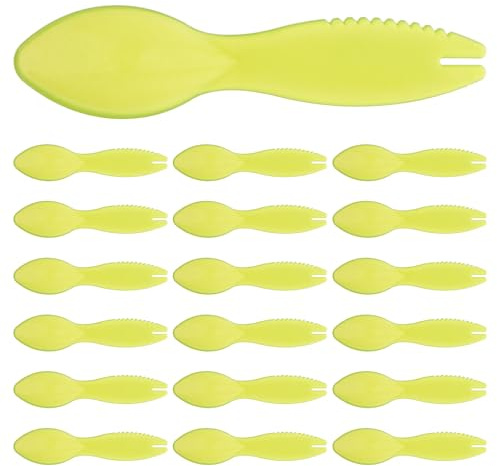 GARVALON 20 piezas Cuchara para Kiwi de Plástico Reutilizable Pelador y Cortador Multifuncional de Frutas Herramienta Práctica para Cocina para Pelar y Dividir Kiwi Fácilmente