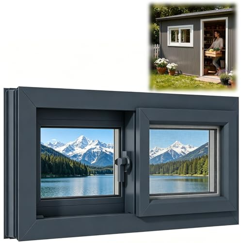 Horisontell glidande källarfönsterersättning – 29 tum B x 30 cm H, låsbar akterdesign, värmeisolering och ljudisolerat glas för förbättrad säkerhet och energieffektivitet