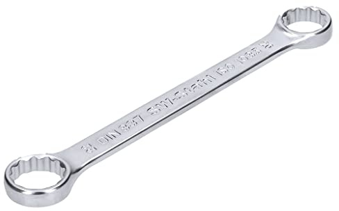 SW-Stahl 01313L Clé polygonale Double 20 x 22 mm Plate I Modèle Droit I 12 pans I Clé polygonale I Clé à œil Double I Clé polygonale