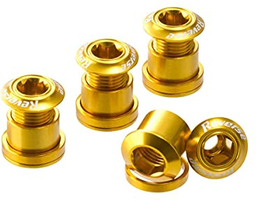 Reverse, Vite per corona + dado in alluminio, MTB, 4 pezzi, 9 g, gold
