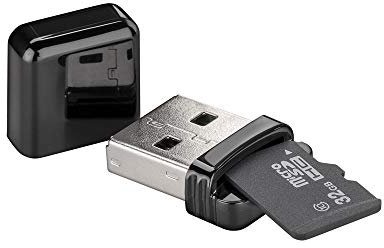 Goobay 38656 Kartenlesegerät Micro SD Karte Adapter Hi-Speed USB A 2.0 - Micro SD Kartenleser - Card Reader unterstützt Plug & Play und Hot-Swapping - Adapter Micro SD auf USB für PC & Notebook