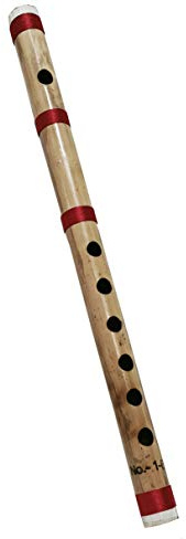 Flauta Bansuri de bambú para principiantes, tecla B, 7 agujeros, flauta de viento de madera, clarinete de bambú, quena, instrumento musical indio, flauta Krishna de 14 pulgadas