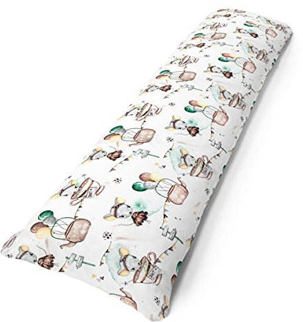 Amilian Seitenschläferkissen inkl. Füllung und Bezug: 150cm x 40cm, Stillkissen, Schwangerschaftskissen, Lagerungskissen Baby und Erwachsene, Pregnancy Pillow: Partymaus