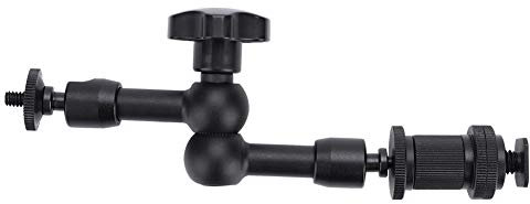 Braccio Magico Articolato da 7, KIMISS Nero Braccio Magico Articolato Regolabile Ad Attrito Mini Braccio Magico Flessibile in Alluminio per Montaggio su Slitta a Caldo Lavora