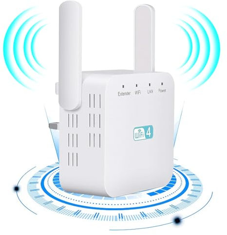 2025 Newest WiFi Extender, 1500Mbps Upgrade WiFi Booster, Dual Band WiFi Booster Range Extender WiFi Repeater Covers Up to 3650sq.ft with LAN Port (Broadband Extender) UK Plug
