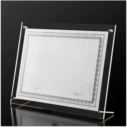 Urier Cadre pour affiche, cadre flottant en acrylique, cadre photo transparent sans cadre, cadre photo mural et de table pour photos, œuvres d'art, affiches, peintures (transparent, 28 x 35,6 cm)