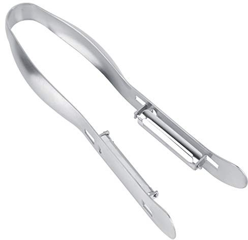 Cocoarm Stainless Steel Asparagus Peeler Double-Sided Blades for Vegetables Ergonomic Curved Handle Easy to Use for Asparagus Carrots Cucumber