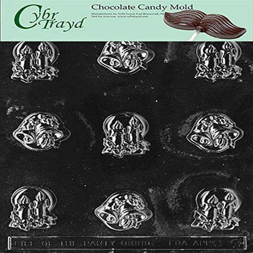 Cybrtrayd C005 Bells and Candles Chocolate Candy Mold