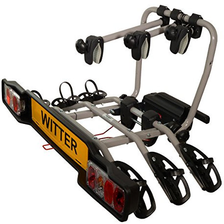 Witter ZX303 Clamp-on Towbar Mounted Bike Rack for 3 Bikes | Maximum Load 51 kg | Lightboard for 13-pin socket