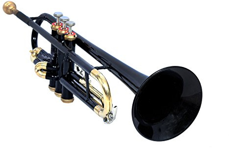 Sound SAGA trumpet BB stigning, premiumkvalitet inklusive munstycke och bärväska (svart)