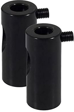 HALOTEC | Pack 2 Gancho Descentralizador Techo Negro | Desplaza Luz Lámparas | Soporte Decorativo|Descentrador Lámparas de pared o techo