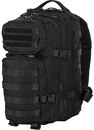 M-Tac Mochila táctica Molle – 20L ejército militar mochila mochila paquete, Negro -, 20L US, Mochilas Daypack