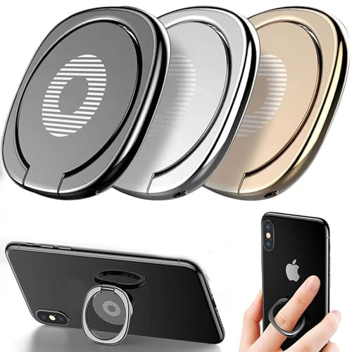 JIAMIAN 3 Piezas Soporte De Anillo para Teléfono Móvil, Soporte Anillo, con Giro De 360 Grados, Soporte para Anillos, Compatible con Todos Los Teléfonos Inteligentes
