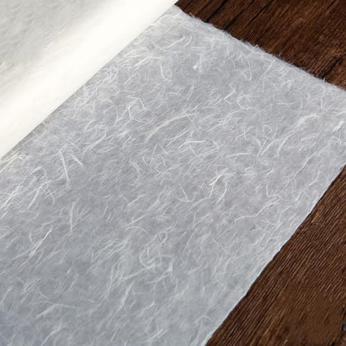 Acidea Natürliches Maulbeerpapier, 50 Blatt 30 x 40cm, Naturfaser Textur, Naturfaser-Reispapier, Chinesischer Stil Handgefertigt, Handgeschöpftes Papier Ideal Zum Malen, DIY Handwerk, Scrapbooking