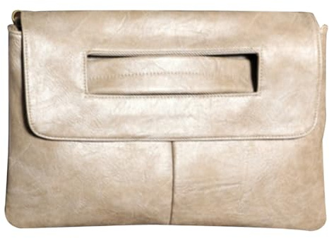 ARVALOLET Pochette Alla Moda da Donna - Borsa a Tracolla in Pelle PU, Busta, da Polso, Grande per la Spesa - Cachi