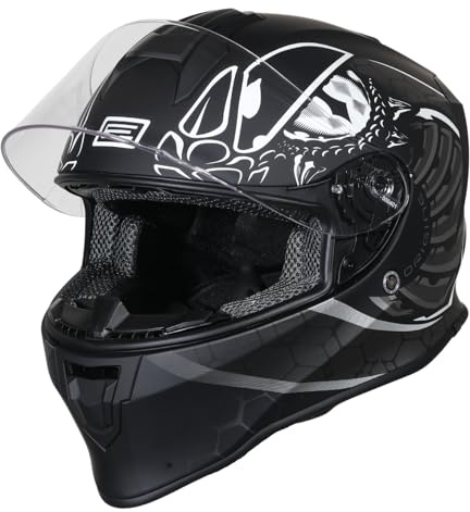 ORIGINE On Road Casco Integrale Casco Moto con Ventilazione ECE (FIGHTER MATT TITANIUM-BLACK,XL)…