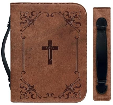 Cubiertas De La - Elegante Cubierta De Protección De La, Estuche De Cuero Para La | Almacenamiento Bíblico Clásico De PU, Fundas Bíblicas Con Asa Con Cremallera, Protector