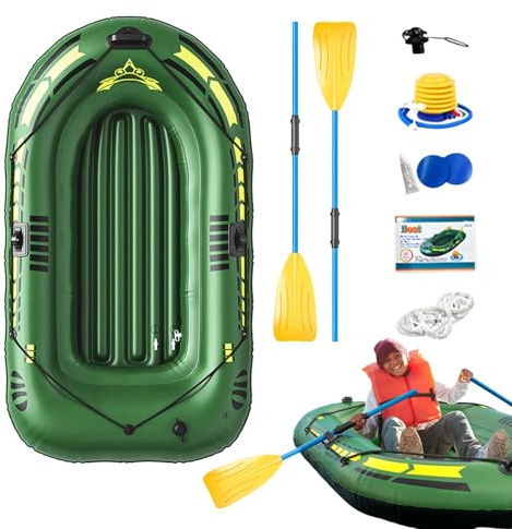 Kayak de pêche Gonflable, radeaux gonflables pour Adultes et, Kayak Gonflable avec Pelle de Corde de Pompe à air, Bateaux de Sport gonflables de pêche Portables