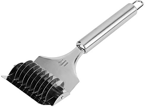 Generic Nudelskärare i Rostfritt Stål, Köksredskap för Degrullar, Skäranordning med Ergonomiskt Handtag för Nudlar, Lök, Vitlök med Mera