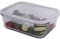 LocknLock Eco Ovenglass Glass Food Storage Containers with Lids 2Ltr - Airtight, Leakproof Rectangular Glass Food Container with Recycled Plastic Lid, Oven Safe, Dishwasher Safe, 25 x 19 x 9cm