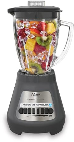 Oster® Classic Series 8-Speed Blender with 6-Cup Glass Jar, Gray