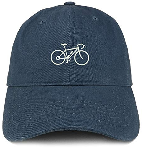 Trendy Apparel Shop Mountain Bike Embroidered Unstructured Cotton Dad Hat - Navy