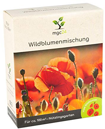 mgc24® Wildblumenmischung - Blumenmischung für nützliche Insekten ein- & mehrjährig 100g für 100m²