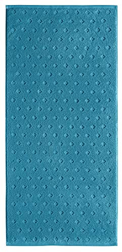Erwin Müller Walk-Frottier Handtuch Baden Baden Petrol Größe 50x100 cm - extra saugstark, schnell trocknend, samtweich, beidseitige Schlaufen