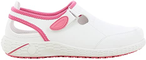 SAFETY JOGGER Chaussure de Sécurité pour Femme - Lina - Chaussure de Travail Légère et Confortable avec Scratch - Idéales pour Infirmières et Cuisine - Antidérapantes - Oxypas, Rose, 38 EU