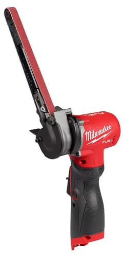 Milwaukee Sander with Abrasive Belt - 12V Fuel - Half Inch X 18 Inch - Quick Point Removal - Speed Adjustment - Without Battery