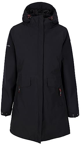 Trespass Women's Waterproof Jacket, Long Length, Quilted Lining, Grown On Hood, Storm Flap