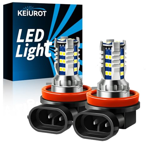 Keiurot Glödlampa H11 H8 H9 H16 LED motorcykel strålkastare 9005 LED-strålkastare för motorcykelstrålkastare 6500K 30SMD 2016 LED-chip, byte av halogenlampor set med 2 st