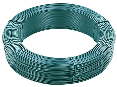 LAPOOH Filo per Recinzioni 250m 0,9/1,4 mm in Acciaio Verde Nerastro,per Legatura Giardino,Filo Tensione Recinzione,Fai da te-144474