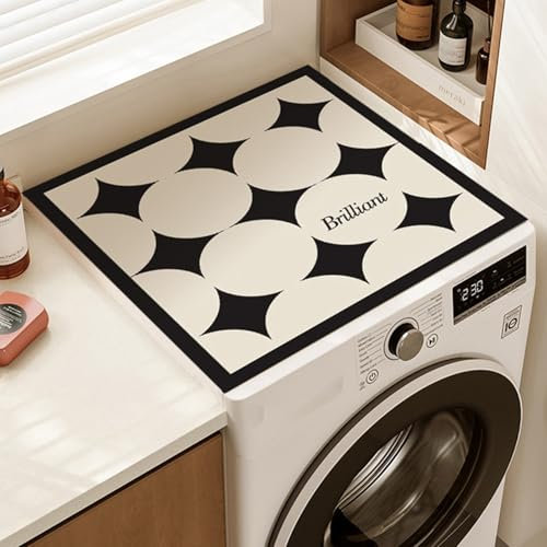 Cooalinar Tapis De Machine à Laver Dessus,Protection pour Machine à Laver Top,Tapis Protection Lave Linge,Respirant RéSistant à l'usure,Design éLéGant,Machines à Laver RéFrigéRateurs SèChe-Linge