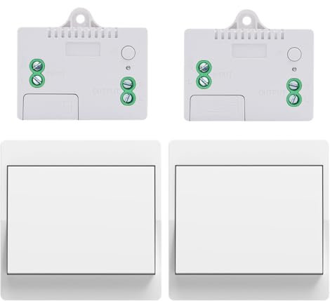 Cerhot 220v interruptor inalambrico autoalimentado cinetico interruptores inalambricos sin bateria rf interruptor remoto pulsador inalambrico conmutador luz inalambrico para iluminacion del hogar