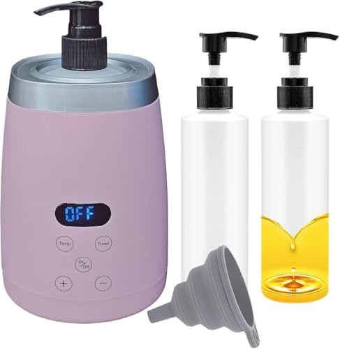 JOJOCOSMO Massage Oil Warmer, Professional Lotion Warmer, Cream Warmer, Oil Bottle Warmer, Automatic Thermostat, for Salon, Barber Shop, Home, with Four Oil Bottle Dispensers