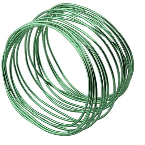 Gdfnmogo Set di fili per bonsai in alluminio anodizzato, per modellare alberi e progetti artigianali, filo di fissaggio flessibile da giardino per bonsai e supporto per piante in vaso (1 pezzo, verde